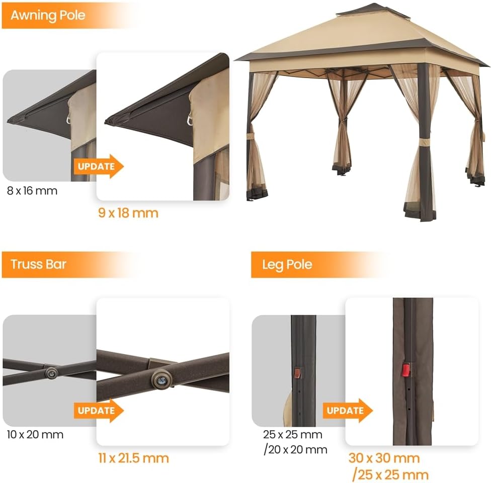 SunGuard Oasis – Mesh Netting Gazebo