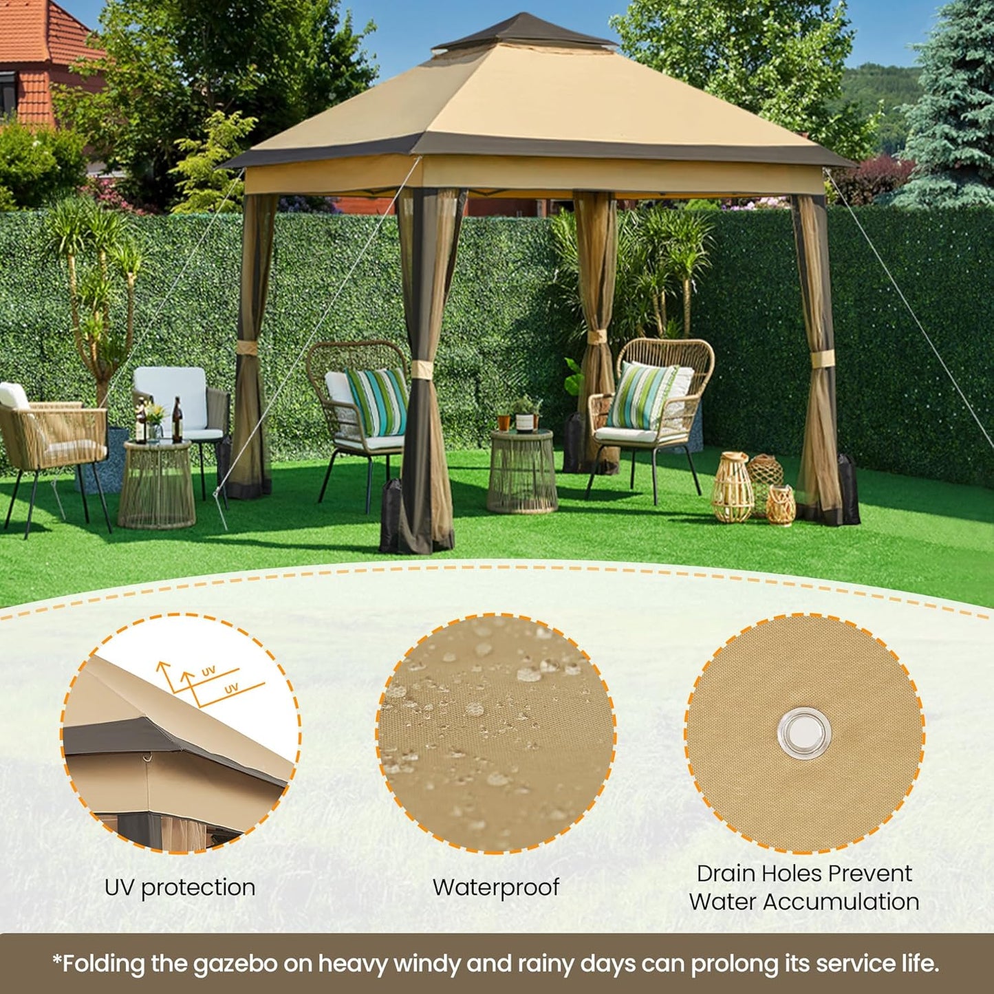 SunGuard Oasis – Mesh Netting Gazebo